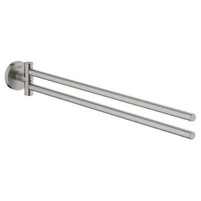 GROHE Essentials Porte-serviettes - 45cm - double - pivotant - supersteel