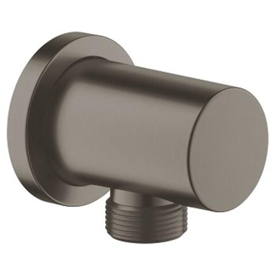 GROHE Rainshower Coude d'alimentation mural - rosace ronde - hard graphite brossé