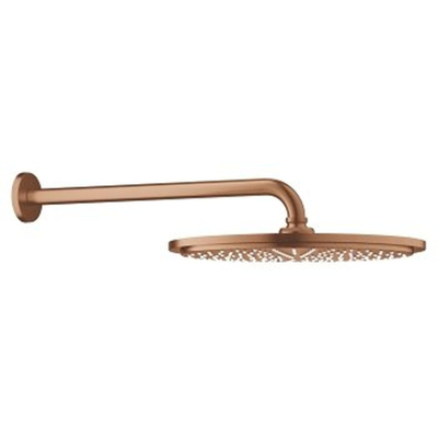 GROHE Rainshower hoofddoucheset: hoofddouche Ø31cm met douchearm wandmontage 38cm brushed warm sunset SHOWROOMMODEL