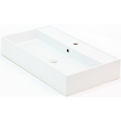 Royal Plaza Latona lavabo 80x46cm avec trou de robinetterie et trop-plein blanc