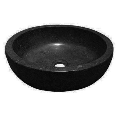 Wiesbaden B Lavabo à poser rond en pierre naturelle 40x12cm