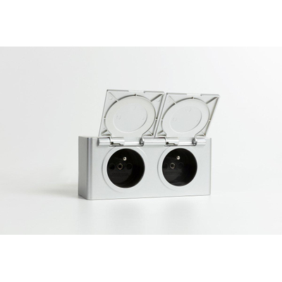 Royal Plaza Freya combibox 2x prise de courant gris