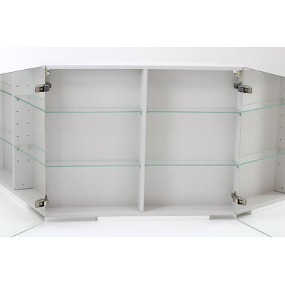 Royal Plaza Merlot armoire de toilette – 100 x 74 x 13 cm – 2 portes – Argent