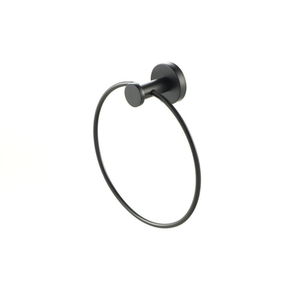 Geesa Nemox Handdoekring Black Handdoekhouder - zwart