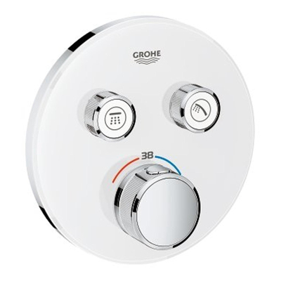 GROHE Smartcontrol Partie de finition pour robinet de douche encastrable thermostatique avec inverseur 2 voies rond blanc