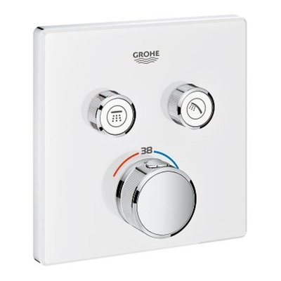 Grohe SmartControl Inbouwthermostaat - 3 knoppen - vierkant - wit