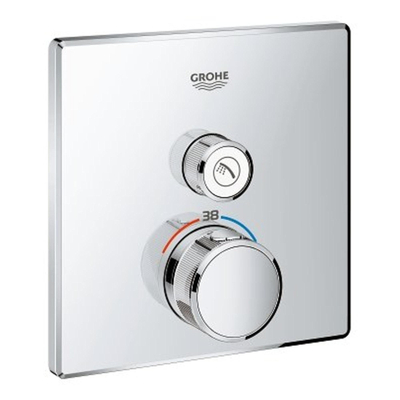 GROHE Smartcontrol Partie de finition pour robinet de douche encastrable thermostatique carré chrome
