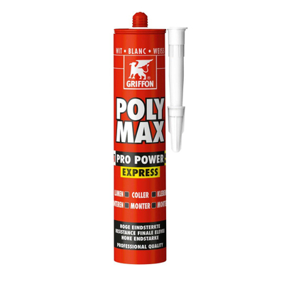 Griffon poly max smp polymer express tube à 435 gr blanc