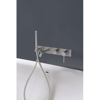 Royal plaza Visione plan de couverture robinet baignoire bec 154mm inox brossé DESTOCKAGE