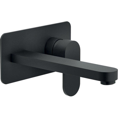 Robinet lavabo encastrable Royal plaza Olger - 22cm bec - noir mat