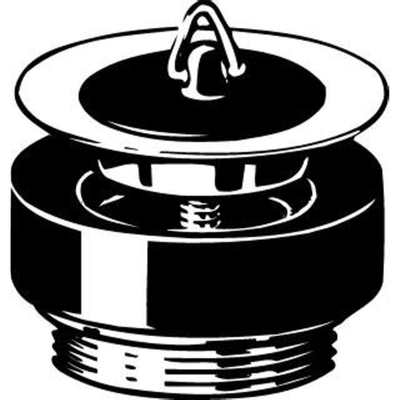 Viega bouchon d'évier 6/4 70mm avec bouchon avec anneau épais chrome