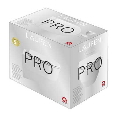 Laufen Pro Pack wc suspendu à fond creux avec kit de fixation Easyfit avec abattant Slimseat frein de chute blanc