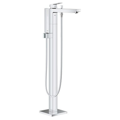 Grohe Eurocube Freestander Badkraan - met omstel - met douchehouder - met handdouche - met doucheslang 125cm - chroom