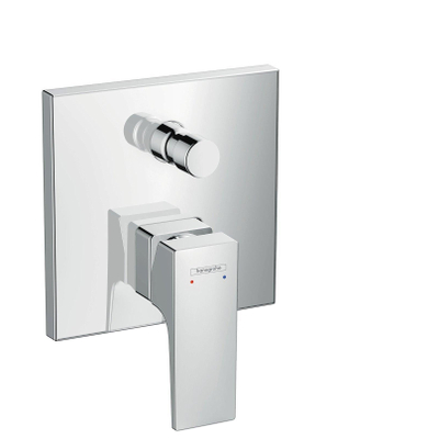 Hansgrohe Metropol 1 greeps badmengkraan - afbouwdeel - met rechte greep en zekerheidsco - met - hoogglans chroom