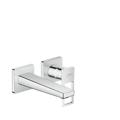 Hansgrohe Metropol Inbouw wastafelmengkraan - afbouwdeel - wandmontage uitloop 165mm - hoogglans chroom