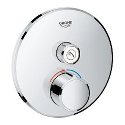 Grohe SmartControl Mitigeur thermostatique encastré - 2 boutons - rond - chrome