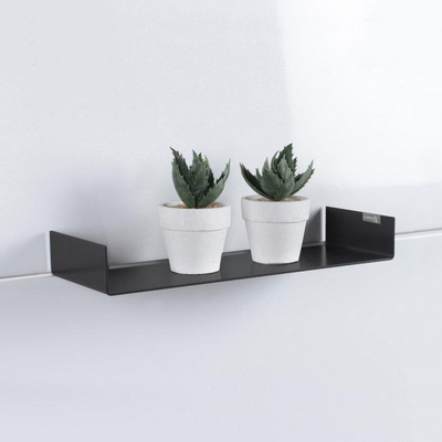 Looox Shelf C inbouwplanchet - 60x10cm - zwart mat