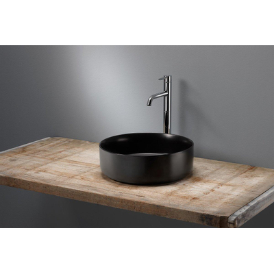 Royal Plaza Latona vasque à poser 35,5x35,5x11,5cm sans trop-plein noir mat