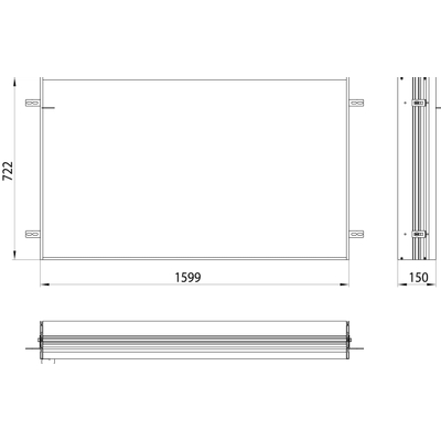 Emco Prime 2 cadre de montage pour armoire de toilette encastrée 160cm