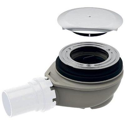 Geberit douchebakafvoer - met deksel - 90mm - hoogglans chroom