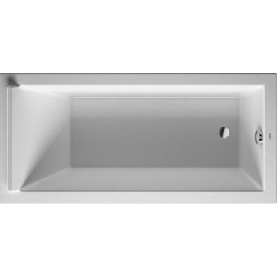 Duravit Starck Slimline Starckkunststof bad acryl rechthoekig - 170x80x46cm - zonder poten - voor inbouw of ommanteling - glans wit