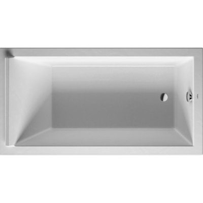 Duravit Starck Slimline Starckkunststof bad acryl rechthoekig - 170x90x46cm - zonder poten - voor inbouw of ommanteling - glans wit