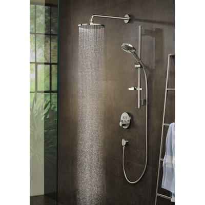 Hansgrohe Raindance S Elect p - 1jet powderrain - hoofddouche - met douchearm - hoogglans chroom