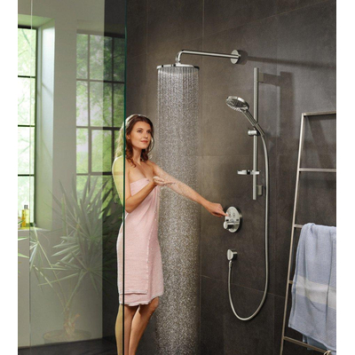 Hansgrohe Raindance S Elect p - 1jet powderrain - hoofddouche - met douchearm - hoogglans chroom