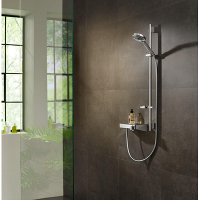 Hansgrohe Raindance Select S Unica s Puro Glijstangset - 3jet - PowderRain - handdouche 90cm - isiflex - doucheslang - 160cm - zeepschaal - hoogglans chroom