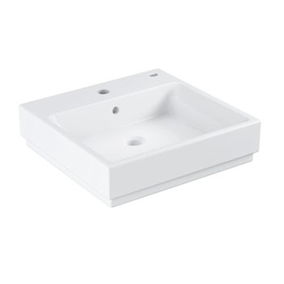 Grohe Cube Keramiek Opzetwastafel - 50x49cm - met kraangat en overloop - PureGuard - wit