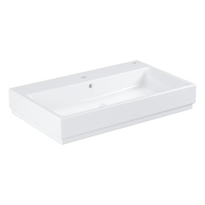Grohe Cube Keramiek Opzetwastafel - 80x49cm - met kraangat en overloop - PureGuard - wit