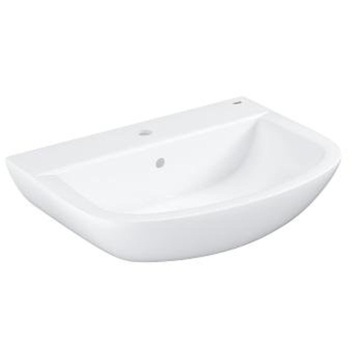 Grohe Bau Wastafel - 1 kraangat - met overloop - 64.6x46.8cm - wit