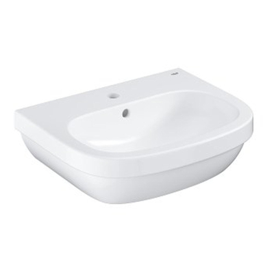 Grohe Euro Keramiek Wastafel - 55x45cm - met kraangat - met overloop - wit