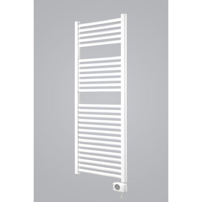 Zehnder Aura E Radiateur sèche-serviettes électrique 78,6x40cm 300 watts 230 volts | 50 Hz Acier Blanc brillant