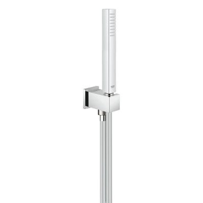 GROHE Euphoria Cube Stick Handdoucheset - 1 straalsoort - staaf - met houder - met wandaansluitbocht - gladde slang - 125cm - chroom OUTLETSTORE