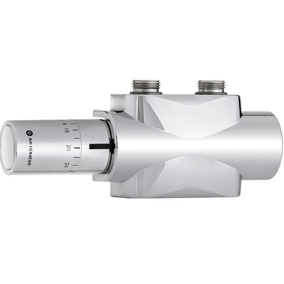 Heimeier Multilux imi 4 2 ensemble sous bloc de tuyaux avec halo, droit et angulaire r1/2 g3/4 hoh 50mm design chrome