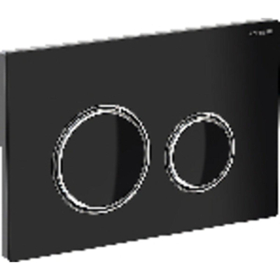 Geberit Sigma21 bedieningplaat met frontbediening voor toilet 24.6x16.4cm zwart / glans verchroomd