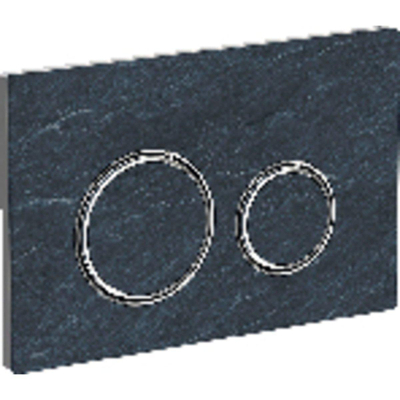 Geberit Sigma50 bedieningsplaat - 2-toets spoeling - rond - chroom/Mustang Schiefer - dualflush - hoogglans chroom