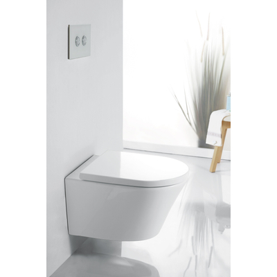 Royal Plaza Opus Classic Toiletset - 53cm - met spoelrand - diepspoel - met zitting - softclose - quick release - wit