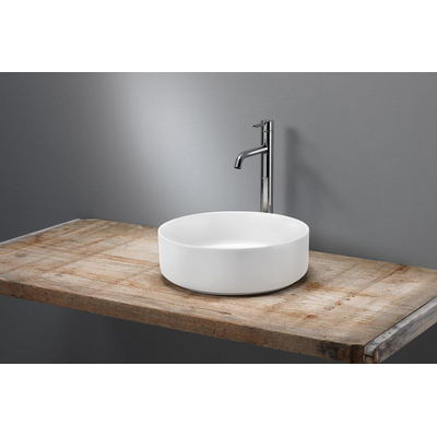 Royal plaza Legato opzetwastafel rond 36x11,5 cm z/overloop mat wit SHOWROOMMODEL