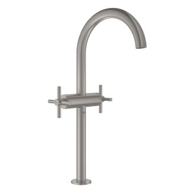 GROHE Atrio Robinet de lavabo rehaussé XL-size avec bec rotatif et poignées croix Supersteel