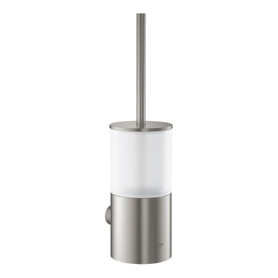GROHE Atrio Toiletborstelhouder - wandmontage - rond - gesloten - supersteel