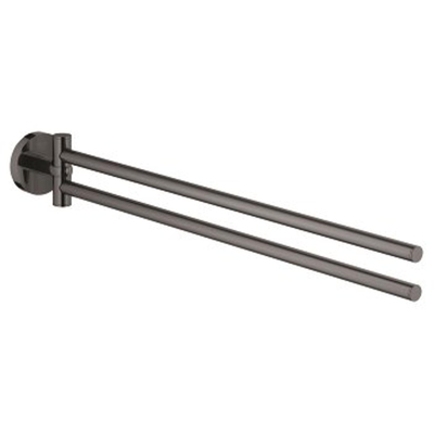 Grohe Essentials Handdoekhouder - 45cm - dubbel - draaibaar - hard graphite (antraciet)