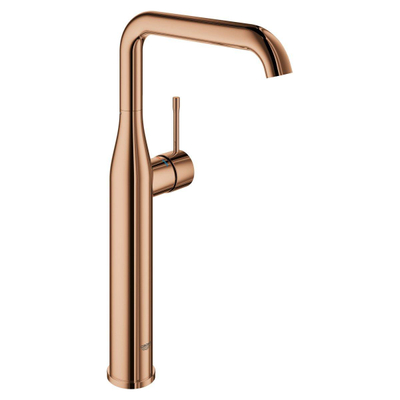 GROHE Essence New Mitigeur lavabo XL avec bec haut rotatif et corps lisse EcoJoy cartouche 28mm Warm sunset brillant (cuivre)