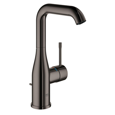 GROHE Essence New L Size Mitigeur lavabo bec haut rotatif avec bonde EcoJoy et cartouche 28mm Hard graphite brillant (anthracite)