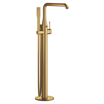 Grohe Essence New Afbouwdeel vrijstaande badkraan - omstel - draaibare uitloop 27.7cm - handdouche - doucheslang - brushed cool sunrise (goud)