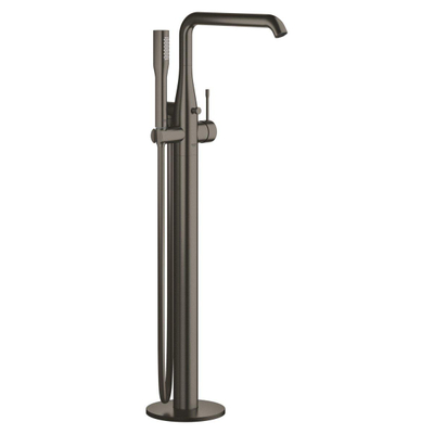 Grohe Essence New Afbouwdeel vrijstaande badkraan - omstel - draaibare uitloop 27.7cm - handdouche - doucheslang - brushed hard graphite (antraciet)