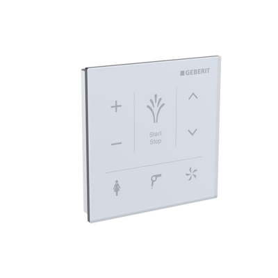 Geberit AquaClean bedieningspaneel wand - 9.3x9.3cm ten behoeve van Aquaclean Tuma Comfort en Mera - glas - wit
