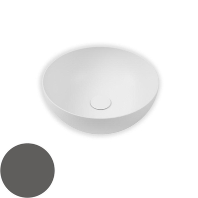 Royal plaza Kolor opzetfontein rond 24cm + Margarita pop up plug 1 1/4" antraciet