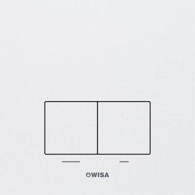 Wisa Delos Bedieningspaneel - rechthoek - 16x16x1 - dualflush - aluminium - wit mat